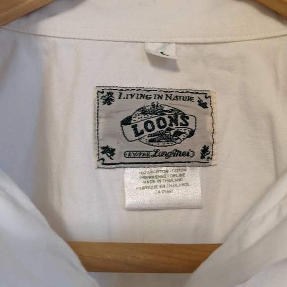 Vintage cotton button front shirt with piping - Picture 2 of 3